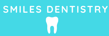 Logo that says smiles dentistry with small white tooth icon
